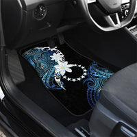 Cook Islands Maori Language Week Car Mats Tiare Maori Kuki Airani Blue Pattern LT22 - Polynesian Pride