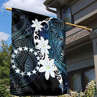 Cook Islands Maori Language Week Garden Flag Tiare Maori Kuki Airani Blue Pattern LT22 - Polynesian Pride