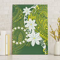 Cook Islands Maori Language Week Canvas Wall Art Tiare Maori Kuki Airani Green Pattern LT22 Without Frame Green - Polynesian Pride