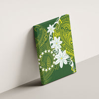 Cook Islands Maori Language Week Canvas Wall Art Tiare Maori Kuki Airani Green Pattern LT22 - Polynesian Pride