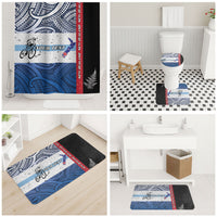 Personalised Cycling New Zealand Bathroom Set Aotearoa Map Fern Maori Pattern LT22 - Polynesian Pride