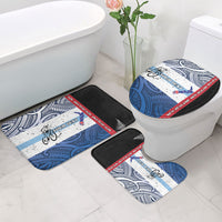 Personalised Cycling New Zealand Bathroom Set Aotearoa Map Fern Maori Pattern LT22 - Polynesian Pride
