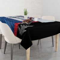 Personalised Cycling New Zealand Tablecloth Aotearoa Map Fern Maori Pattern LT22 - Polynesian Pride