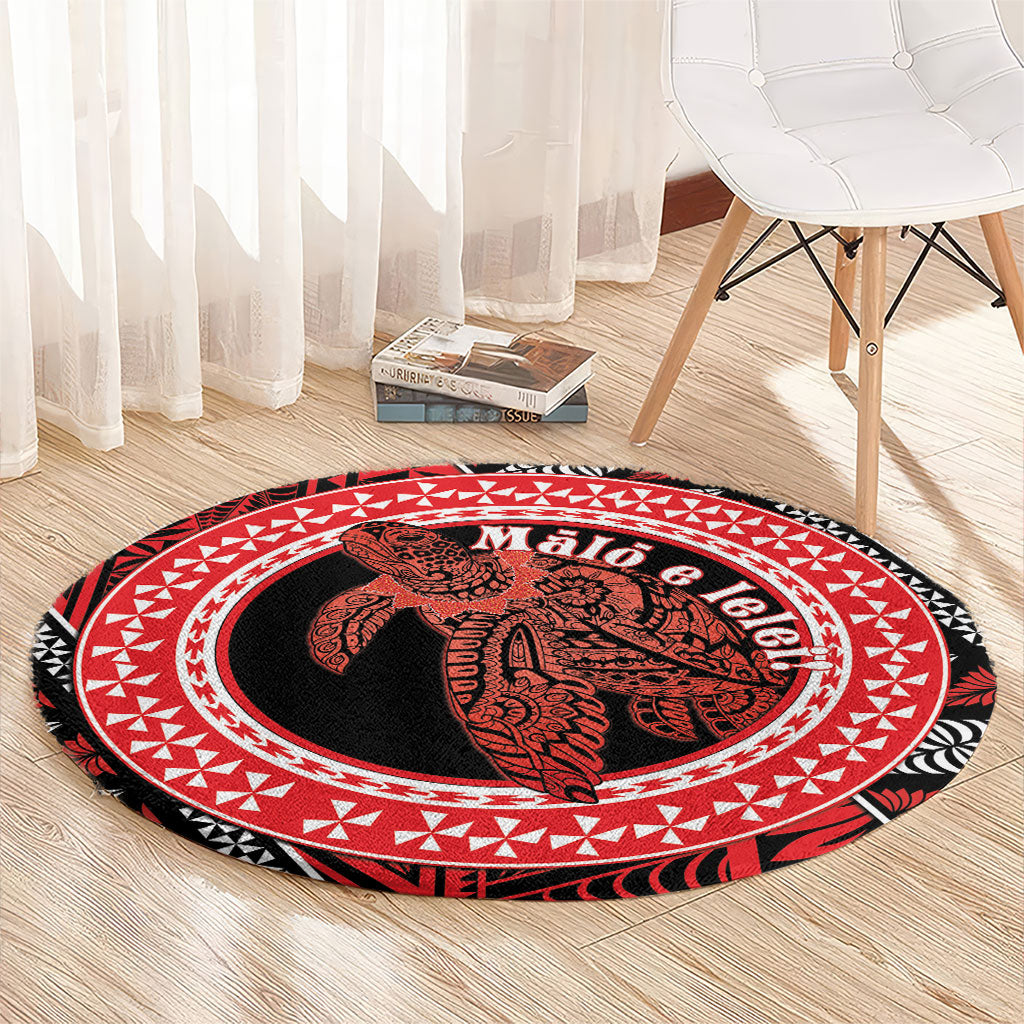 Tonga Language Week Round Carpet Heilala Turtle Malo E Lelei LT22 - Polynesian Pride
