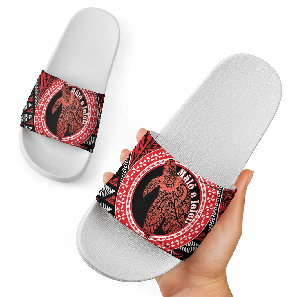 Tonga Language Week Slide Sandals Heilala Turtle Malo E Lelei LT22 - Polynesian Pride