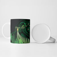 Kiwi New Zealand Personalised Ceramic Mug Aotearoa Map Silver Fern Koru Pattern LT22 - Polynesian Pride