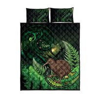 Kiwi New Zealand Personalised Quilt Bed Set Aotearoa Map Silver Fern Koru Pattern LT22 - Polynesian Pride