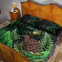 Kiwi New Zealand Personalised Quilt Bed Set Aotearoa Map Silver Fern Koru Pattern LT22 - Polynesian Pride