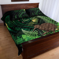 Kiwi New Zealand Personalised Quilt Bed Set Aotearoa Map Silver Fern Koru Pattern LT22 - Polynesian Pride