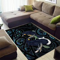 New Zealand Huia Bird Area Rug Paua Shell Maori Pattern LT22 - Polynesian Pride