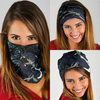 New Zealand Huia Bird Neck Gaiter Paua Shell Maori Pattern LT22 - Polynesian Pride