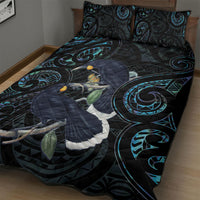 New Zealand Huia Bird Quilt Bed Set Paua Shell Maori Pattern LT22 - Polynesian Pride