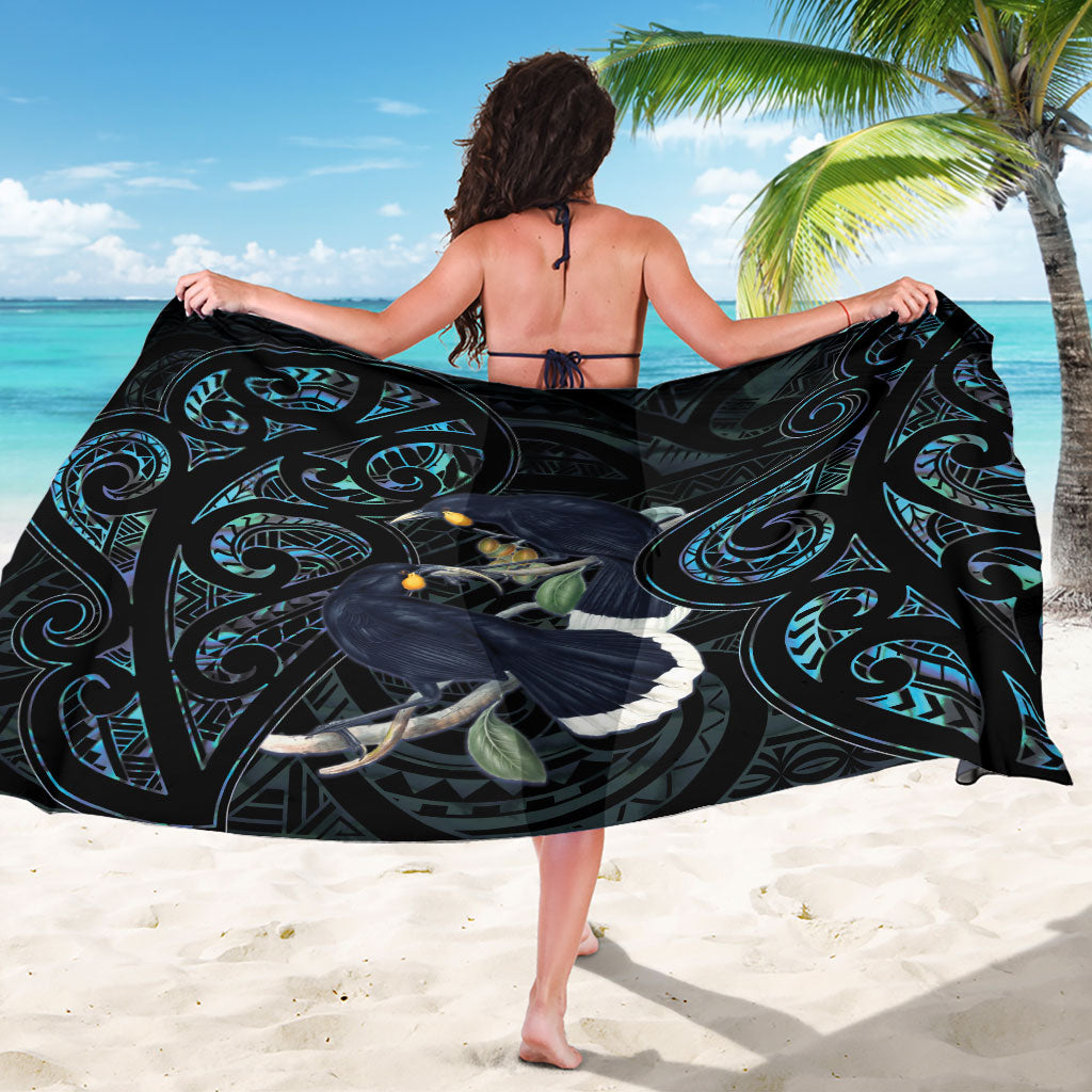 New Zealand Huia Bird Sarong Paua Shell Maori Pattern LT22 - Polynesian Pride