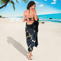 New Zealand Huia Bird Sarong Paua Shell Maori Pattern LT22 - Polynesian Pride
