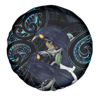 New Zealand Huia Bird Spare Tire Cover Paua Shell Maori Pattern LT22 - Polynesian Pride