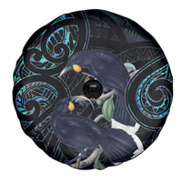 New Zealand Huia Bird Spare Tire Cover Paua Shell Maori Pattern LT22 - Polynesian Pride