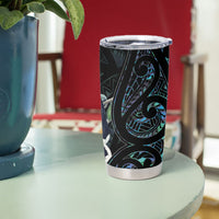 New Zealand Huia Bird Tumbler Cup Paua Shell Maori Pattern LT22 - Polynesian Pride