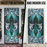 New Zealand Kotiate Weapon Door Cover Aotearoa Mango Paua Shell Maori Pattern LT22 - Polynesian Pride