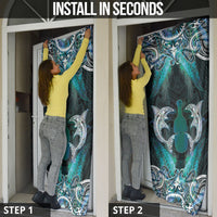New Zealand Kotiate Weapon Door Cover Aotearoa Mango Paua Shell Maori Pattern LT22 - Polynesian Pride