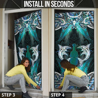 New Zealand Kotiate Weapon Door Cover Aotearoa Mango Paua Shell Maori Pattern LT22 - Polynesian Pride