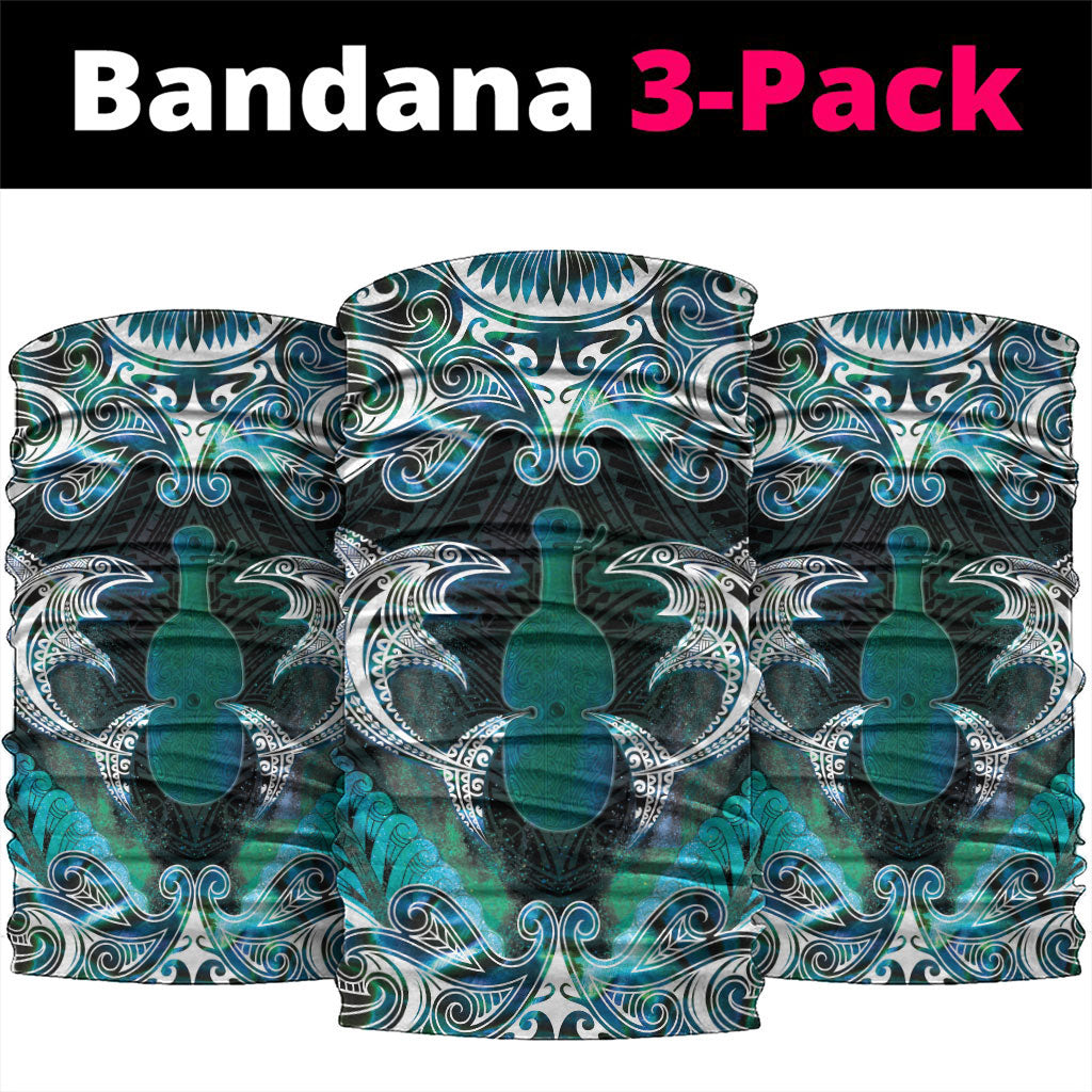 New Zealand Kotiate Weapon Neck Gaiter Aotearoa Mango Paua Shell Maori Pattern LT22 package One Size: 25*50cm Blue - Polynesian Pride