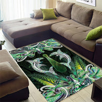 New Zealand Mere Pounamu Weapon Area Rug Aotearoa Mango Paua Shell Maori Pattern LT22 - Polynesian Pride
