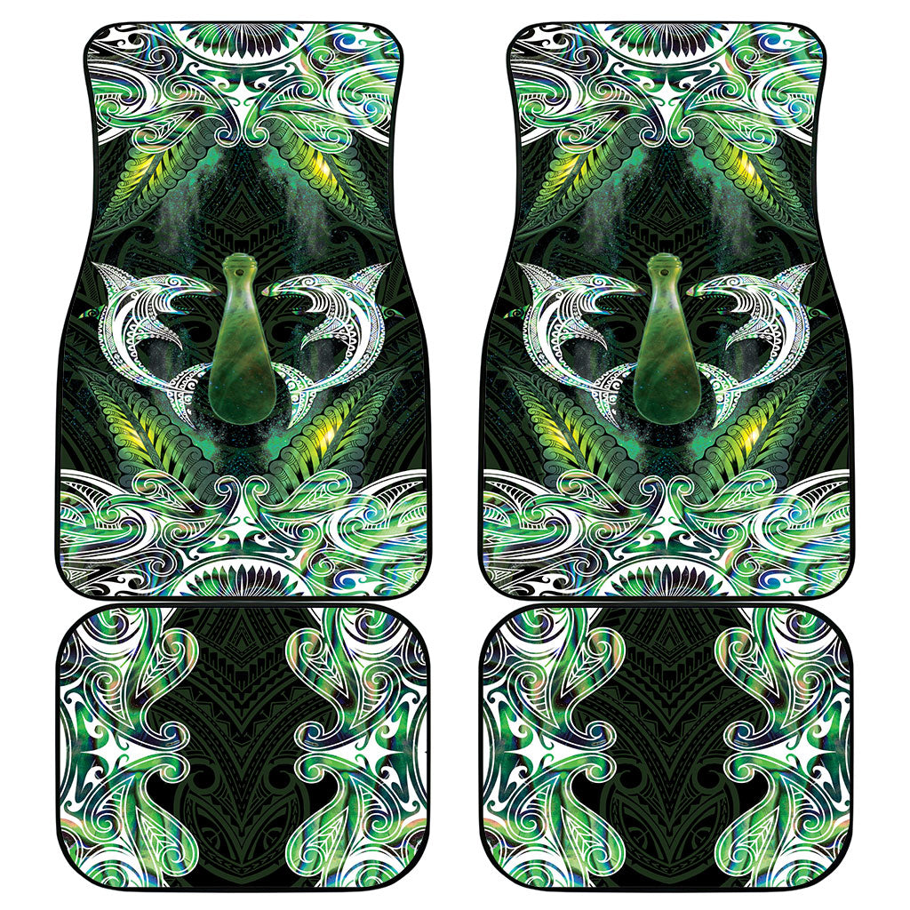 New Zealand Mere Pounamu Weapon Car Mats Aotearoa Mango Paua Shell Maori Pattern LT22 - Polynesian Pride