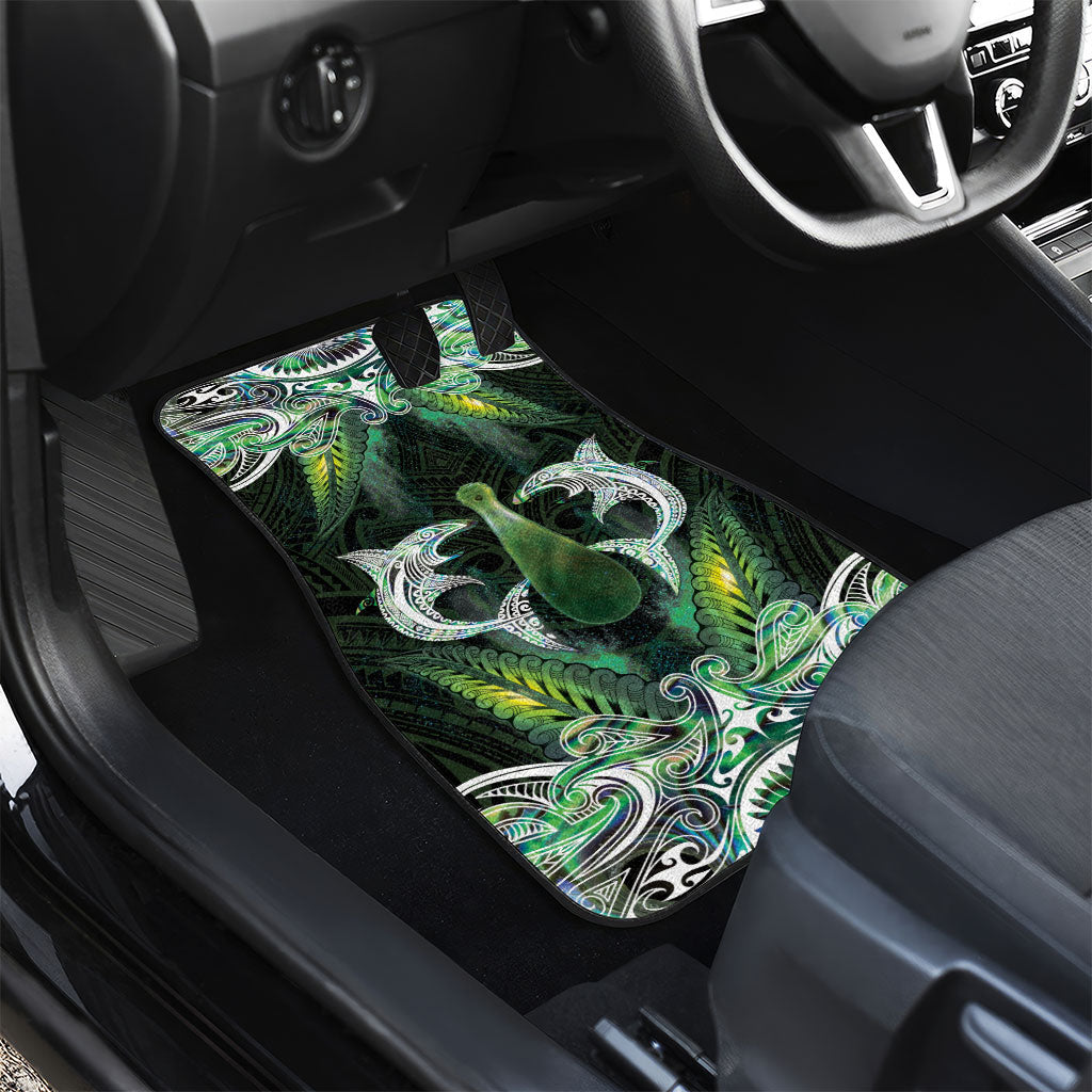 New Zealand Mere Pounamu Weapon Car Mats Aotearoa Mango Paua Shell Maori Pattern LT22 - Polynesian Pride