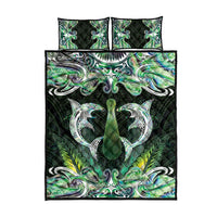 New Zealand Mere Pounamu Weapon Quilt Bed Set Aotearoa Mango Paua Shell Maori Pattern LT22 - Polynesian Pride