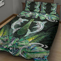 New Zealand Mere Pounamu Weapon Quilt Bed Set Aotearoa Mango Paua Shell Maori Pattern LT22 - Polynesian Pride