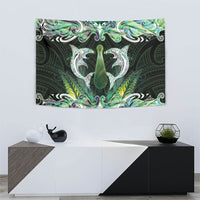New Zealand Mere Pounamu Weapon Tapestry Aotearoa Mango Paua Shell Maori Pattern LT22 - Polynesian Pride