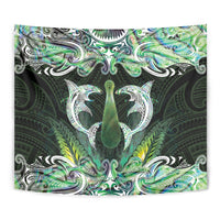 New Zealand Mere Pounamu Weapon Tapestry Aotearoa Mango Paua Shell Maori Pattern LT22 - Polynesian Pride