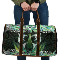 New Zealand Mere Pounamu Weapon Travel Bag Aotearoa Mango Paua Shell Maori Pattern LT22 Green - Polynesian Pride