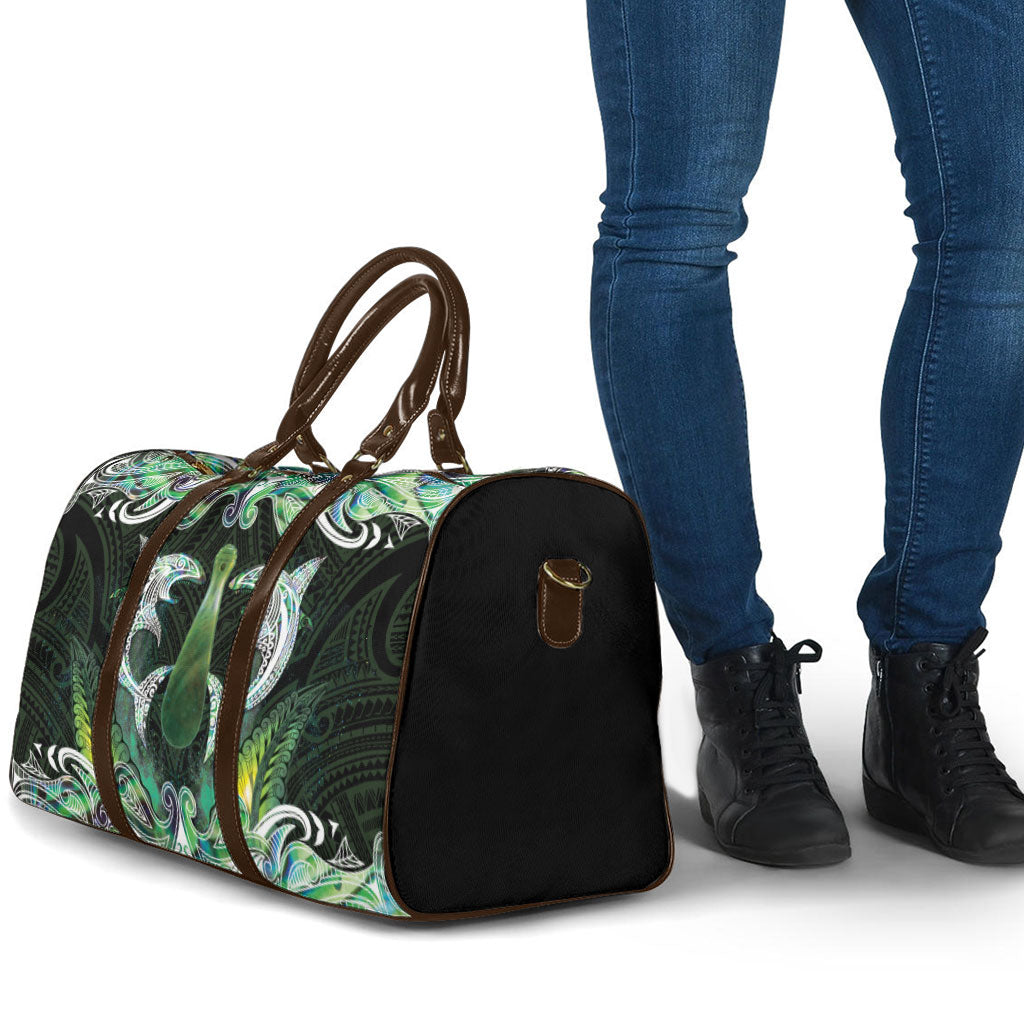 New Zealand Mere Pounamu Weapon Travel Bag Aotearoa Mango Paua Shell Maori Pattern LT22 - Polynesian Pride