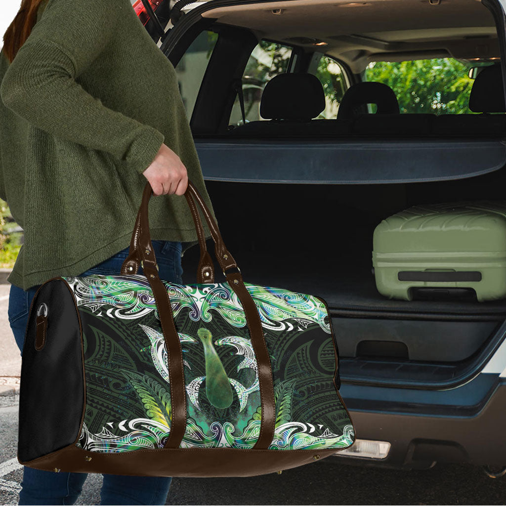 New Zealand Mere Pounamu Weapon Travel Bag Aotearoa Mango Paua Shell Maori Pattern LT22 - Polynesian Pride