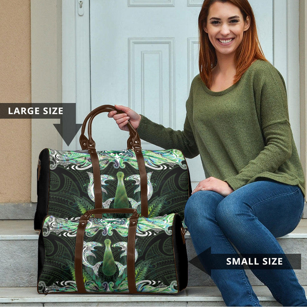New Zealand Mere Pounamu Weapon Travel Bag Aotearoa Mango Paua Shell Maori Pattern LT22 - Polynesian Pride