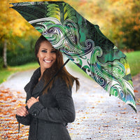 New Zealand Mere Pounamu Weapon Umbrella Aotearoa Mango Paua Shell Maori Pattern LT22 - Polynesian Pride