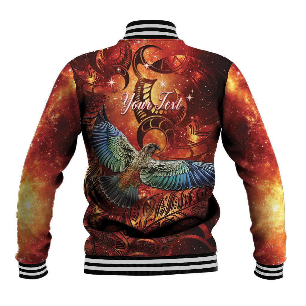 New Zealand Kea Bird Matariki Personalised Baseball Jacket Silver Fern Maori Pattern LT22 - Polynesian Pride