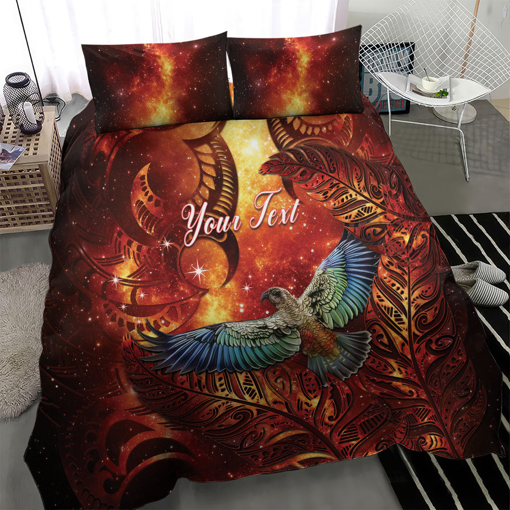 New Zealand Kea Bird Matariki Personalised Bedding Set Silver Fern Maori Pattern LT22 - Polynesian Pride