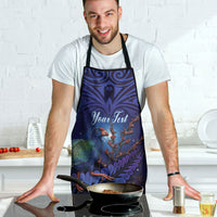 Takahe New Zealand Personalised Apron Harakeke Silver Fern Maori Pattern LT22 - Polynesian Pride