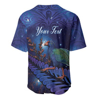 Takahe New Zealand Personalised Baseball Jersey Harakeke Silver Fern Maori Pattern LT22 - Polynesian Pride