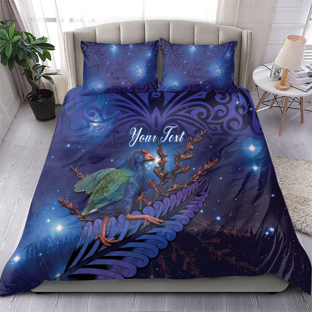 Takahe New Zealand Personalised Bedding Set Harakeke Silver Fern Maori Pattern LT22 - Polynesian Pride