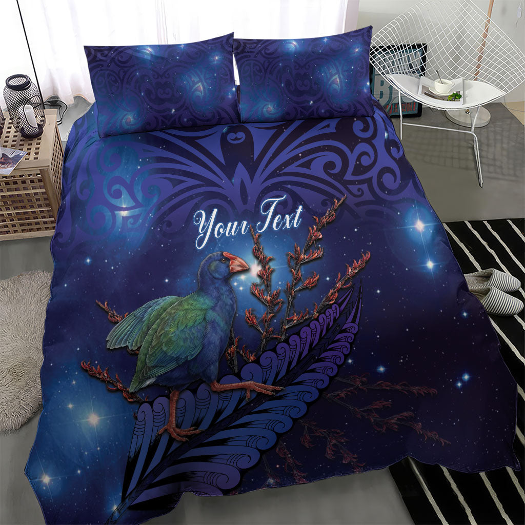Takahe New Zealand Personalised Bedding Set Harakeke Silver Fern Maori Pattern LT22 - Polynesian Pride