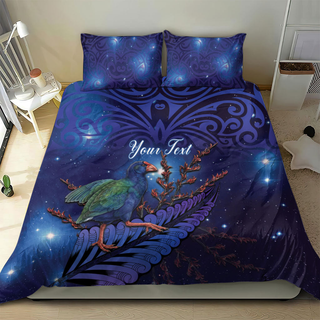 Takahe New Zealand Personalised Bedding Set Harakeke Silver Fern Maori Pattern LT22 - Polynesian Pride