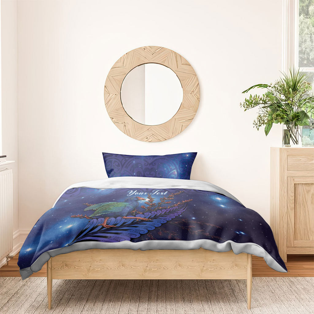 Takahe New Zealand Personalised Bedding Set Harakeke Silver Fern Maori Pattern LT22 - Polynesian Pride