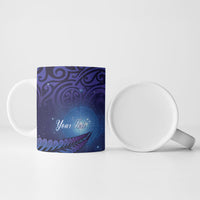 Takahe New Zealand Personalised Ceramic Mug Harakeke Silver Fern Maori Pattern LT22 - Polynesian Pride