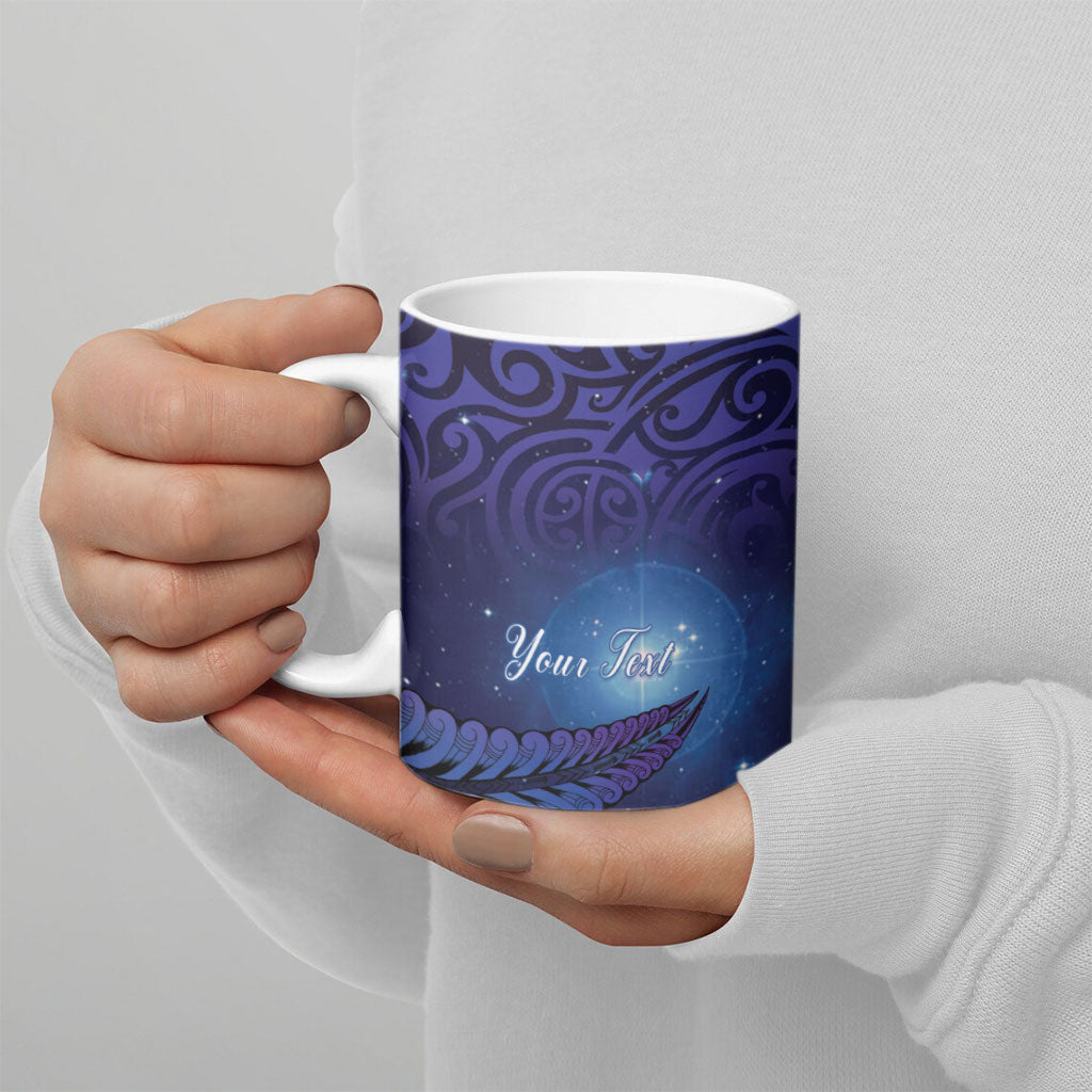 Takahe New Zealand Personalised Ceramic Mug Harakeke Silver Fern Maori Pattern LT22 - Polynesian Pride