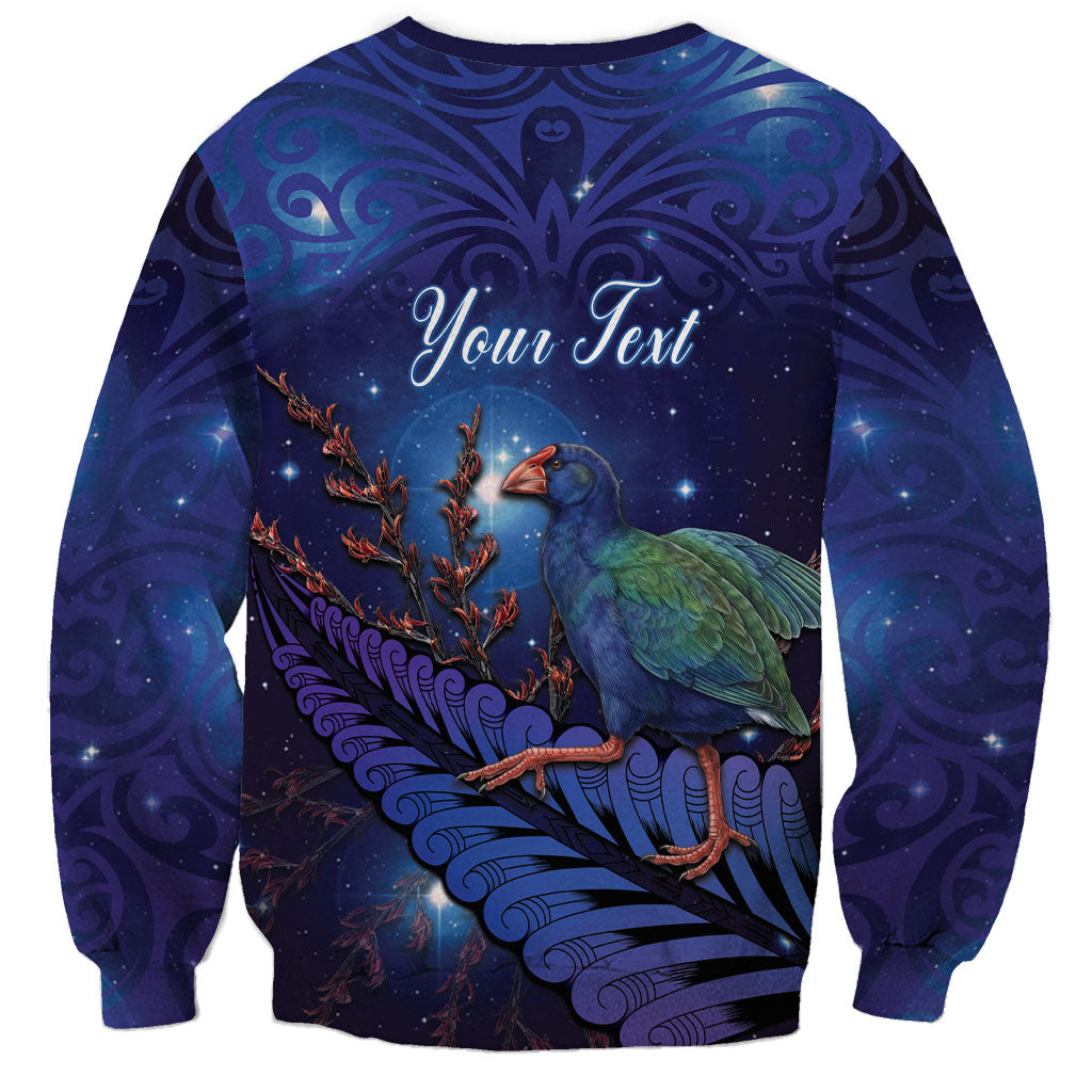 Takahe New Zealand Personalised Sweatshirt Harakeke Silver Fern Maori Pattern LT22 - Polynesian Pride