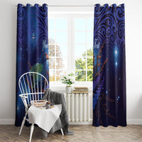 Takahe New Zealand Personalised Window Curtain Harakeke Silver Fern Maori Pattern LT22 - Polynesian Pride