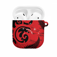 New Zealand Matariki AirPods Case Maori New Year Koru Pattern LT22 Red - Polynesian Pride